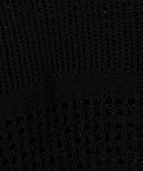 MACPHEE(マカフィー)の「【WEB限定】コットンレーシー クルーネックカーディガン(カーディガン/ボレロ・レディース・ブラック/ホワイト・S)」の6枚目の写真