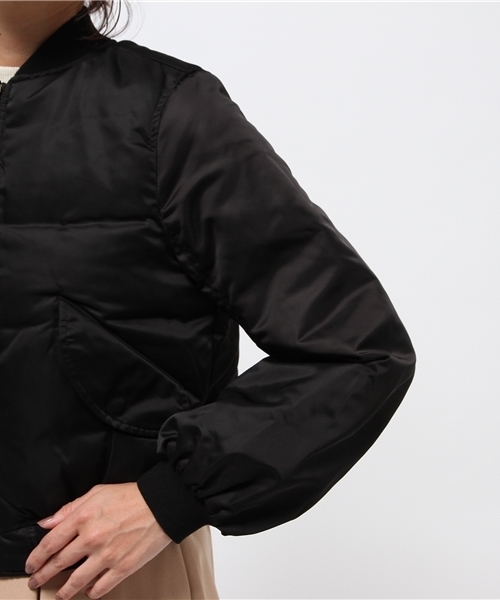 CAPRICIEUX LE'MAGE（カプリシューレマージュ）の「ダウンリバMA1（ブルゾン・レディース・ベージュ/ブラック/モスグリーン・FREE）」の8枚目の写真