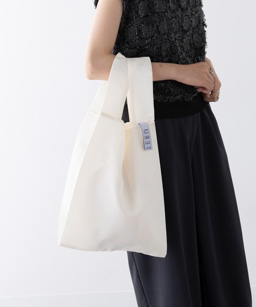 SETUP7（セットアップセブン）の「【SETUP7】クルリト デイリーバッグ TR-1201 TRW（エコバッグ/サブバッグ・レディース・チャコールグレー/ベージュ/ネイビー/グレー/オフホワイト/ピンク/イエロー/グリーン/ミント・FREE）」の2枚目の写真