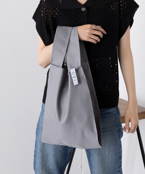 SETUP7（セットアップセブン）の「【SETUP7】クルリト デイリーバッグ TR-1201 TRW（エコバッグ/サブバッグ・レディース・チャコールグレー/ベージュ/ネイビー/グレー/オフホワイト/ピンク/イエロー/グリーン/ミント・FREE）」の12枚目の写真