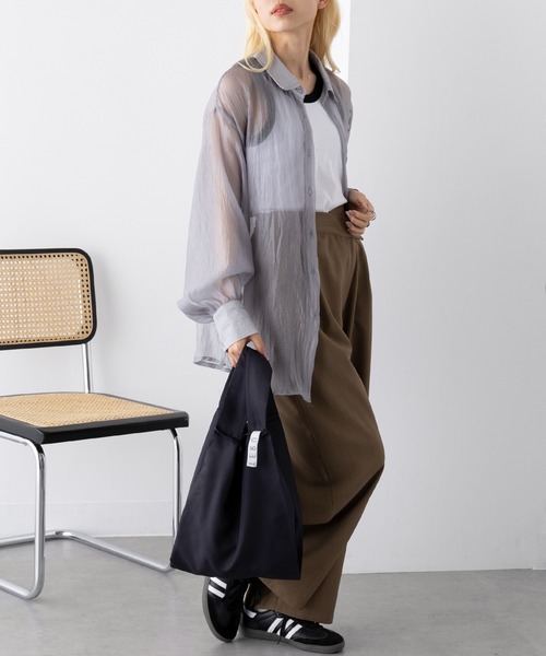 SETUP7（セットアップセブン）の「【SETUP7】クルリト デイリーバッグ TR-1201 TRW（エコバッグ/サブバッグ・レディース・チャコールグレー/ベージュ/ネイビー/グレー/オフホワイト/ピンク/イエロー/グリーン/ミント・FREE）」の10枚目の写真