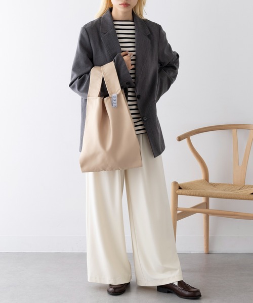 SETUP7（セットアップセブン）の「【SETUP7】クルリト デイリーバッグ TR-1201 TRW（エコバッグ/サブバッグ・レディース・チャコールグレー/ベージュ/ネイビー/グレー/オフホワイト/ピンク/イエロー/グリーン/ミント・FREE）」の19枚目の写真