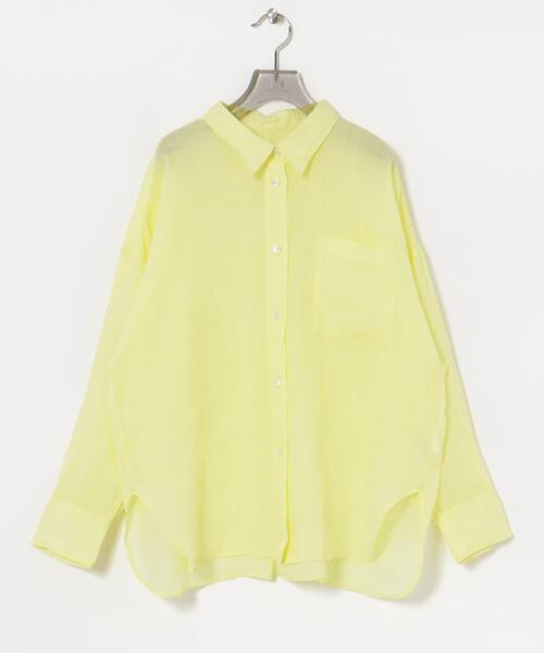 URBAN RESEARCH（アーバンリサーチ）の「ガーメントダイラミーオーバーシャツ（シャツ/ブラウス・レディース・イエロー/ブラウン/ブルー/オフホワイト・FREE）」の12枚目の写真