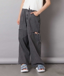 a.v.v（アーヴェヴェ）の「[130-160]サイドスリットデニム（デニムパンツ）」