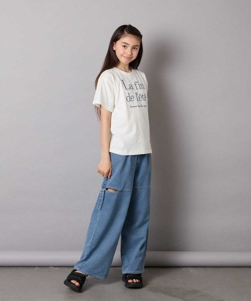 a.v.v（アーヴェヴェ）の「[130-160]サイドスリットデニム（デニムパンツ・キッズ・ブルー/チャコールグレー・130/140/150/160）」の11枚目の写真