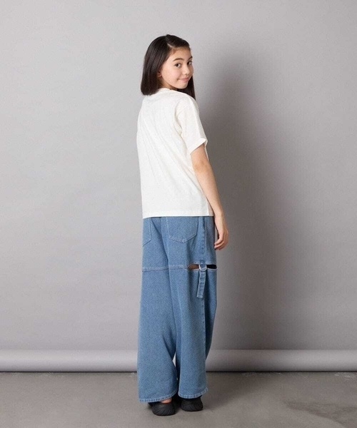 a.v.v（アーヴェヴェ）の「[130-160]サイドスリットデニム（デニムパンツ・キッズ・ブルー/チャコールグレー・130/140/150/160）」の15枚目の写真