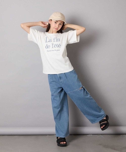 a.v.v（アーヴェヴェ）の「[130-160]サイドスリットデニム（デニムパンツ・キッズ・ブルー/チャコールグレー・130/140/150/160）」の19枚目の写真