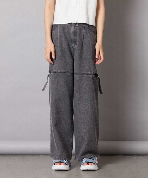 a.v.v（アーヴェヴェ）の「[130-160]サイドスリットデニム（デニムパンツ・キッズ・ブルー/チャコールグレー・130/140/150/160）」の21枚目の写真