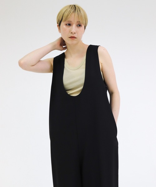 完売品　lit Uneck Cut Salopette lit（リット）の「Uneck Wide Salopette（サロペット/オーバーオール
