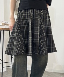 Jewelobe（ジュエローブ）の「チェックパネルフレアミディスカート（スカート）」