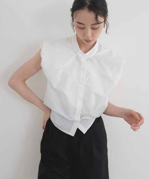 LIAN（リアン）の「バルーンショルダーブラウス（シャツ/ブラウス・レディース・ブラック/ストライプ/ピンク/ブルー/オフホワイト・FREE）」の20枚目の写真