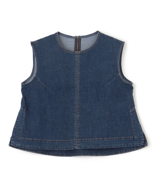 UNFILO（アンフィーロ）の「UNFILO DENIM LIGHT ノースリーブブラウス（シャツ/ブラウス・レディース・ダルブルー系/サックスブルー系・MEDIUM/SMALL）」の12枚目の写真