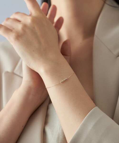 【新品】ete K10YG チェーン　ステーション　ブレスレット ete（エテ） ブレスレット K10YG チェーン ステーション ブレスレット