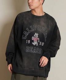 【ムラサキスポーツ限定】DEAR LAUREL/ディアローレル トレーナー クルーネック スウェット 裏毛 カレッジロゴ風 ヴィンテージ加工 Vintage Crew D25F-1101