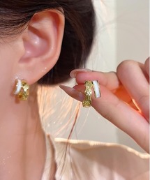 お値下げ　ローズゴールド リボン型 ピアス(両耳用) 凛 RIN ボディピアス 桜 2連チェーン 16G 軟骨 かわいい サクラ