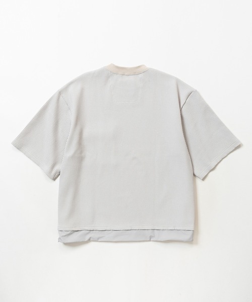 meanswhile（ミーンズワイル）の「SOLOTEX Waffle S/S Tee（Tシャツ/カットソー・メンズ・オフホワイト/ネイビー/ベージュ系その他・2(M)/3(L)/4(XL)/1(S)）」の5枚目の写真