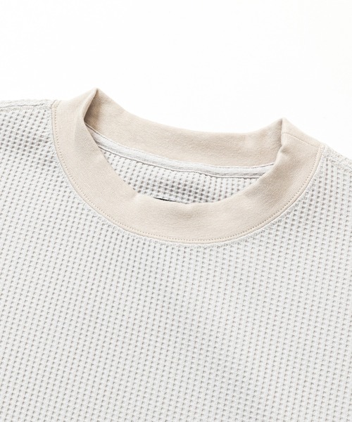 meanswhile（ミーンズワイル）の「SOLOTEX Waffle S/S Tee（Tシャツ/カットソー・メンズ・オフホワイト/ネイビー/ベージュ系その他・2(M)/3(L)/4(XL)/1(S)）」の6枚目の写真
