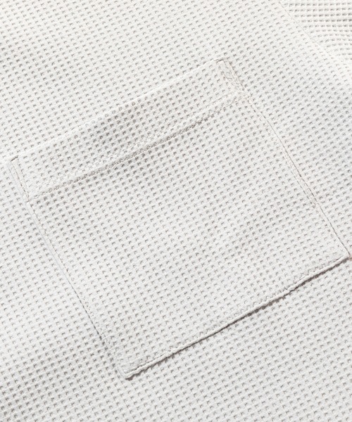meanswhile（ミーンズワイル）の「SOLOTEX Waffle S/S Tee（Tシャツ/カットソー・メンズ・オフホワイト/ネイビー/ベージュ系その他・2(M)/3(L)/4(XL)/1(S)）」の7枚目の写真