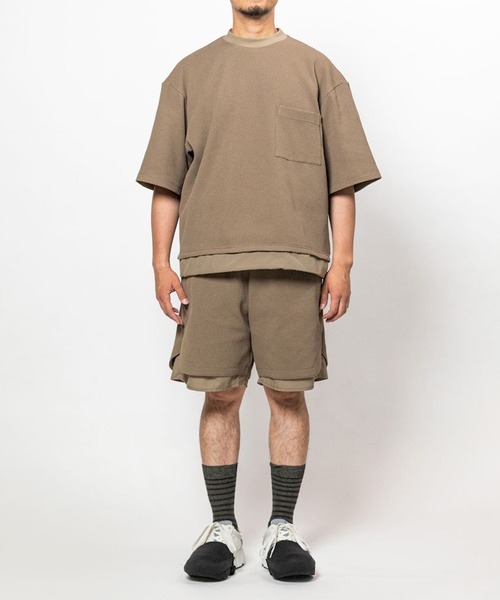 meanswhile（ミーンズワイル）の「SOLOTEX Waffle S/S Tee（Tシャツ/カットソー・メンズ・オフホワイト/ネイビー/ベージュ系その他・2(M)/3(L)/4(XL)/1(S)）」の16枚目の写真