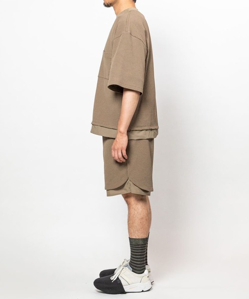 meanswhile（ミーンズワイル）の「SOLOTEX Waffle S/S Tee（Tシャツ/カットソー・メンズ・オフホワイト/ネイビー/ベージュ系その他・2(M)/3(L)/4(XL)/1(S)）」の17枚目の写真