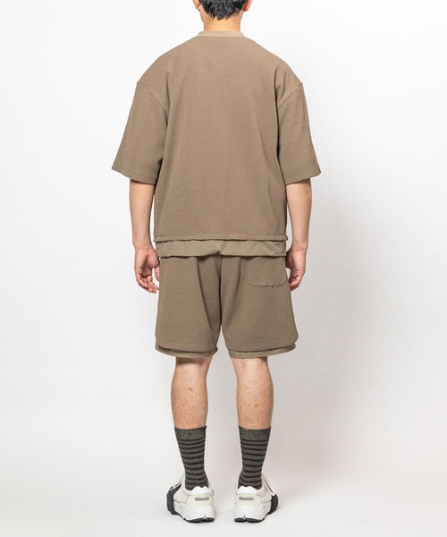 meanswhile（ミーンズワイル）の「SOLOTEX Waffle S/S Tee（Tシャツ/カットソー・メンズ・オフホワイト/ネイビー/ベージュ系その他・2(M)/3(L)/4(XL)/1(S)）」の18枚目の写真