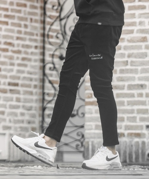 1minute 1second（ワンミニットワンセカンド）の「mp13840-corduroy pants with cursive embroidery コーデュロイパンツ（その他パンツ・メンズ・ブラック/グレー・S/M/L/XL）」の18枚目の写真