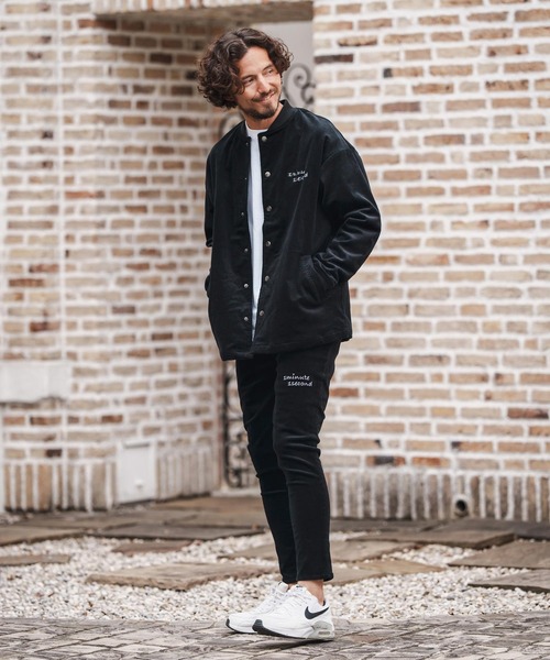 1minute 1second（ワンミニットワンセカンド）の「mp13840-corduroy pants with cursive embroidery コーデュロイパンツ（その他パンツ・メンズ・ブラック/グレー・S/M/L/XL）」の21枚目の写真