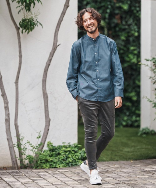 1minute 1second（ワンミニットワンセカンド）の「mp13840-corduroy pants with cursive embroidery コーデュロイパンツ（その他パンツ・メンズ・ブラック/グレー・S/M/L/XL）」の4枚目の写真