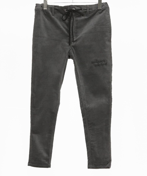 1minute 1second（ワンミニットワンセカンド）の「mp13840-corduroy pants with cursive embroidery コーデュロイパンツ（その他パンツ・メンズ・ブラック/グレー・S/M/L/XL）」の6枚目の写真