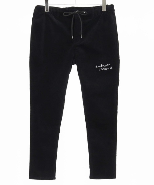 1minute 1second（ワンミニットワンセカンド）の「mp13840-corduroy pants with cursive embroidery コーデュロイパンツ（その他パンツ・メンズ・ブラック/グレー・S/M/L/XL）」の8枚目の写真