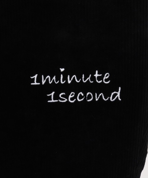 1minute 1second（ワンミニットワンセカンド）の「mp13840-corduroy pants with cursive embroidery コーデュロイパンツ（その他パンツ・メンズ・ブラック/グレー・S/M/L/XL）」の13枚目の写真