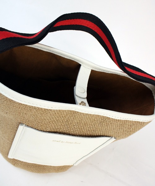 Scrap Book（スクラップブック）の「【atneK by Scrap Book】ラインリネンミニトートバッグ（かごバッグ・レディース・ナチュラル・FREE）」の11枚目の写真