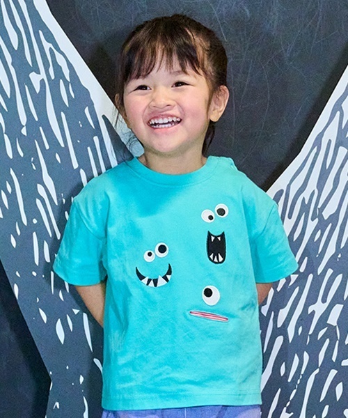 kladskap（クレードスコープ）の「おばけギミック半袖Tシャツ（Tシャツ/カットソー・キッズ・エメラルド/スモークピンク・100cm/110cm/90cm/120cm）」の2枚目の写真