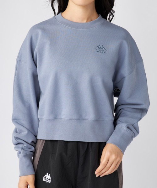 Kappa(カッパ)の「裏毛クルーネックスウェット(スウェット・レディース・ライトブルー/ライトグレー・LARGE/MEDIUM/SMALL)」の8枚目の写真