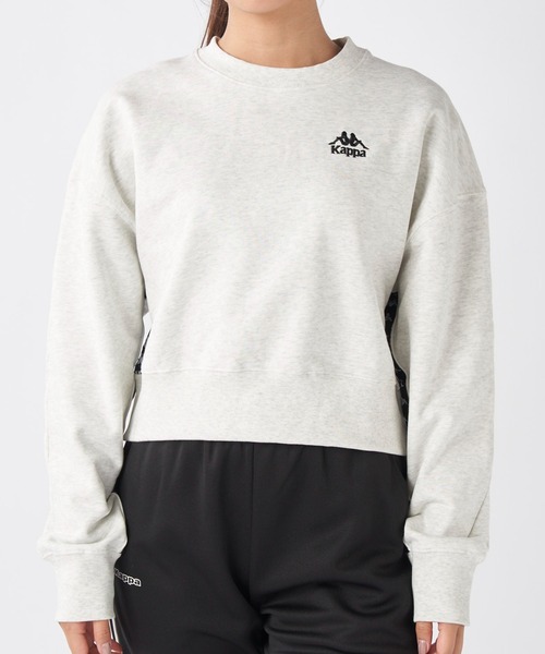 Kappa(カッパ)の「裏毛クルーネックスウェット(スウェット・レディース・ライトブルー/ライトグレー・LARGE/MEDIUM/SMALL)」の3枚目の写真