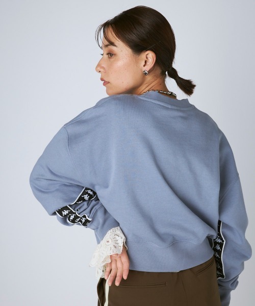 Kappa(カッパ)の「裏毛クルーネックスウェット(スウェット・レディース・ライトブルー/ライトグレー・LARGE/MEDIUM/SMALL)」の12枚目の写真