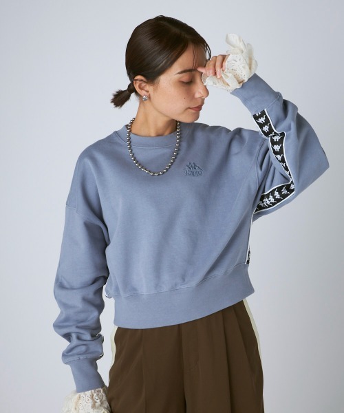 Kappa(カッパ)の「裏毛クルーネックスウェット(スウェット・レディース・ライトブルー/ライトグレー・LARGE/MEDIUM/SMALL)」の13枚目の写真
