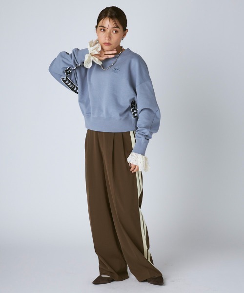 Kappa(カッパ)の「裏毛クルーネックスウェット(スウェット・レディース・ライトブルー/ライトグレー・LARGE/MEDIUM/SMALL)」の16枚目の写真