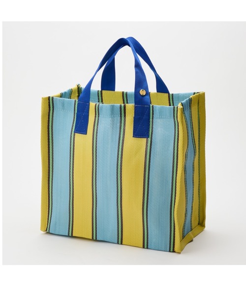 LILA&FLEUR(リラアンドフルール)の「Box Tote Bag(トートバッグ・レディース・サックスブルー系/オレンジ系その他/ホワイト×ブラック/イエロー× ブルー/ピンク系その他・ONE SIZE)」の3枚目の写真