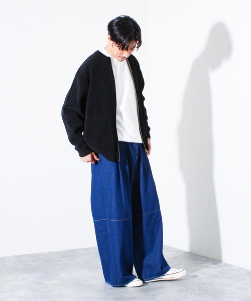 GLOSTER（グロスター）の「【WEB限定】スーパーワイドバギーデニム（デニムパンツ・メンズ・ブラック/ネイビー・マルチサイズ）」の12枚目の写真