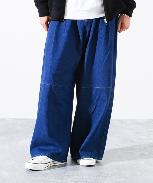 GLOSTER（グロスター）の「【WEB限定】スーパーワイドバギーデニム（デニムパンツ・メンズ・ブラック/ネイビー・マルチサイズ）」の6枚目の写真