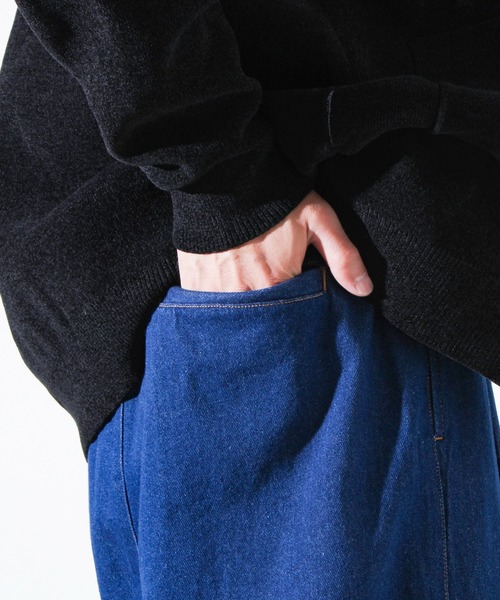 GLOSTER（グロスター）の「【WEB限定】スーパーワイドバギーデニム（デニムパンツ・メンズ・ブラック/ネイビー・マルチサイズ）」の8枚目の写真
