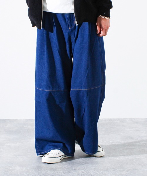 GLOSTER（グロスター）の「【WEB限定】スーパーワイドバギーデニム（デニムパンツ・メンズ・ブラック/ネイビー・マルチサイズ）」の13枚目の写真