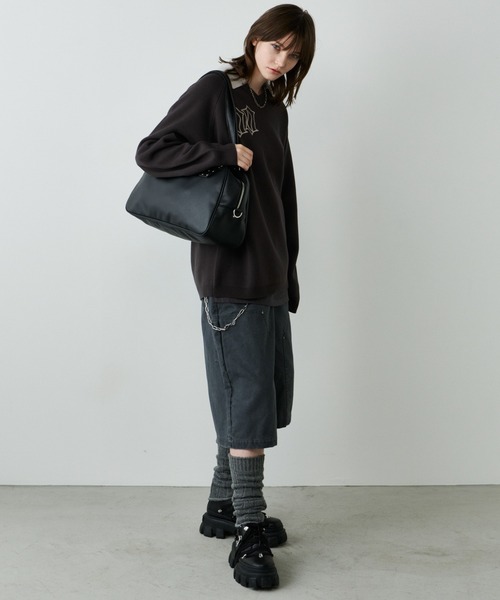 AIVER（アイバー）の「AIVER　ナンバリングラグランニットポロ（ニット/セーター・メンズ・レッド/ブラック/チャコールグレー・LARGE/MEDIUM/SMALL）」の19枚目の写真