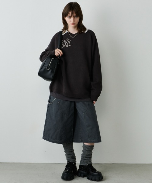 AIVER（アイバー）の「AIVER　ナンバリングラグランニットポロ（ニット/セーター・メンズ・レッド/ブラック/チャコールグレー・LARGE/MEDIUM/SMALL）」の18枚目の写真