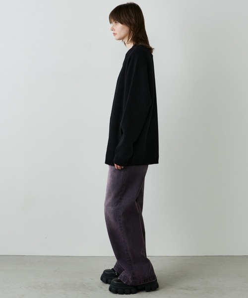 AIVER（アイバー）の「AIVER　ナンバリングラグランニットポロ（ニット/セーター・メンズ・レッド/ブラック/チャコールグレー・LARGE/MEDIUM/SMALL）」の8枚目の写真