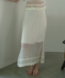 poodle crochet knit skirt