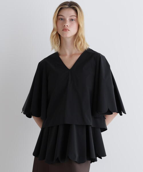 ◇SOLOTEXブロードスカラップフレアスリーブ（シャツ/ブラウス
