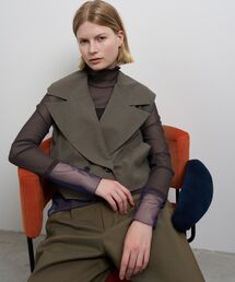 LANVIN en Bleu（ランバンオンブルー）の「シアーショートベスト（テーラードジャケット）」