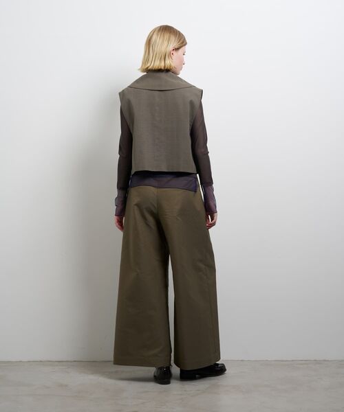 LANVIN ルカ期　ニットテーラードジャケット　ベージュ　S シアーショートベスト（テーラードジャケット）｜LANVIN en Bleu